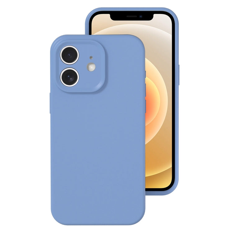 For iPhone 12 Precise Hole Liquid Silicone Jelly Color Full Coverage Phone Case