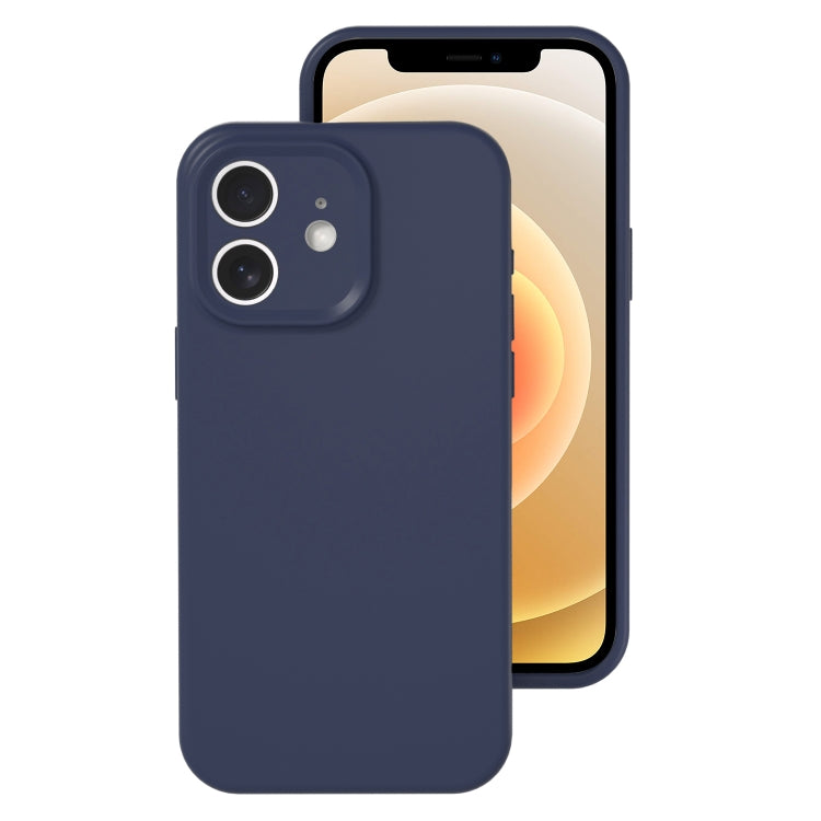For iPhone 12 Precise Hole Liquid Silicone Jelly Color Full Coverage Phone Case