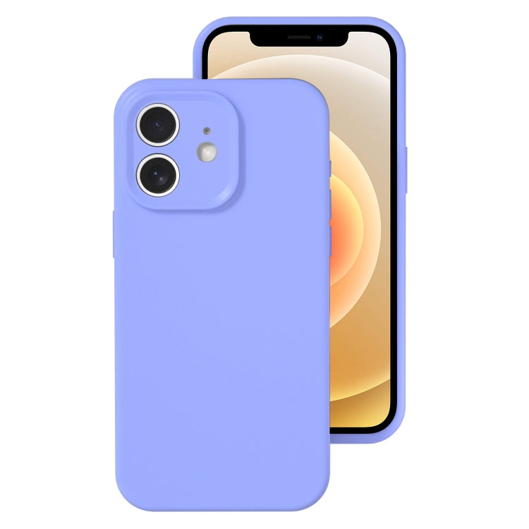 For iPhone 12 Precise Hole Liquid Silicone Jelly Color Full Coverage Phone Case
