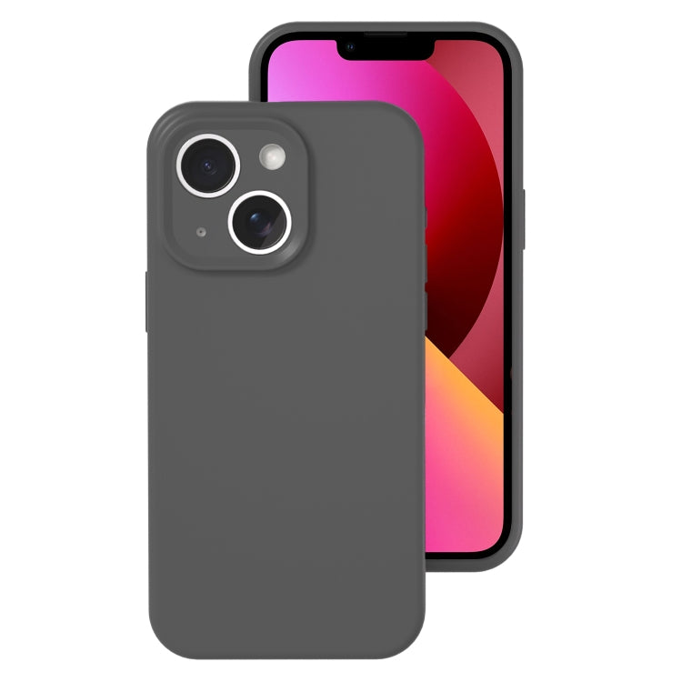 For iPhone 13 Precise Hole Liquid Silicone Jelly Color Full Coverage Phone Case