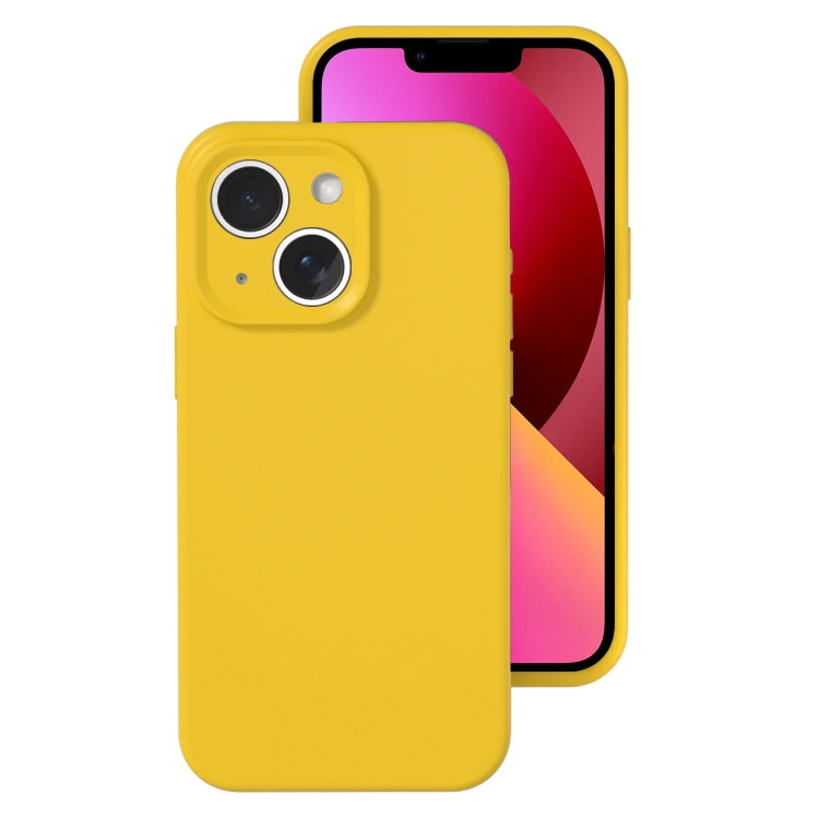 For iPhone 13 Precise Hole Liquid Silicone Jelly Color Full Coverage Phone Case