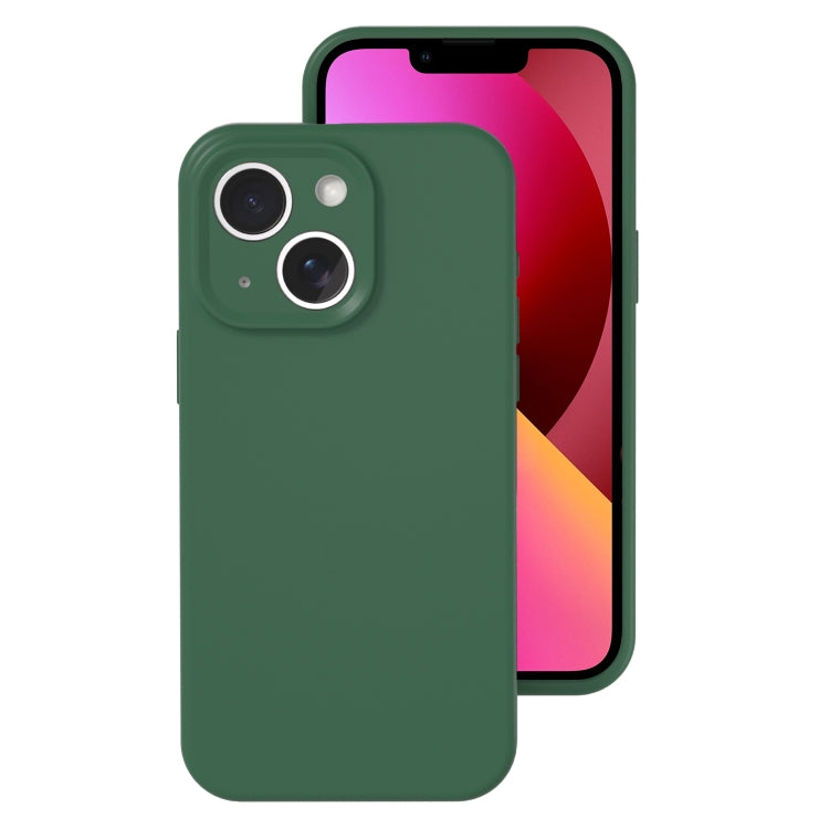 For iPhone 13 Precise Hole Liquid Silicone Jelly Color Full Coverage Phone Case