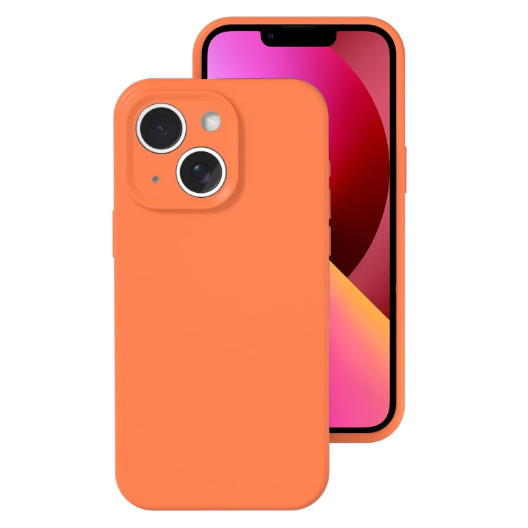 For iPhone 13 Precise Hole Liquid Silicone Jelly Color Full Coverage Phone Case