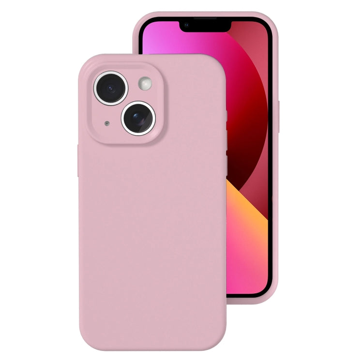 For iPhone 13 Precise Hole Liquid Silicone Jelly Color Full Coverage Phone Case