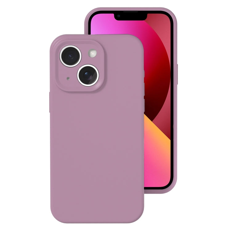 For iPhone 13 Precise Hole Liquid Silicone Jelly Color Full Coverage Phone Case