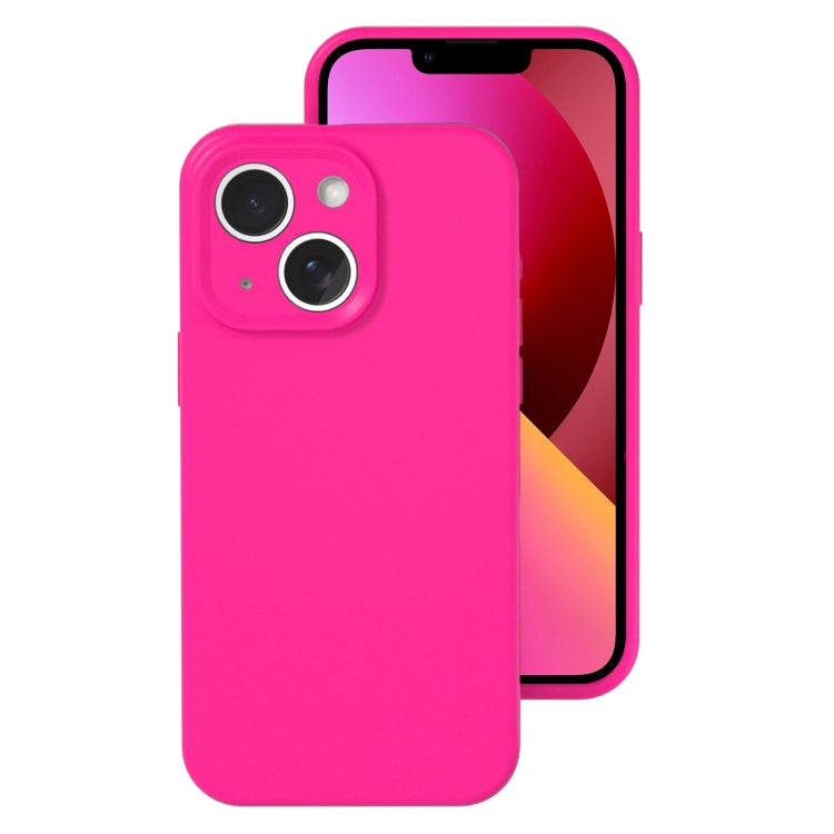 For iPhone 13 Precise Hole Liquid Silicone Jelly Color Full Coverage Phone Case