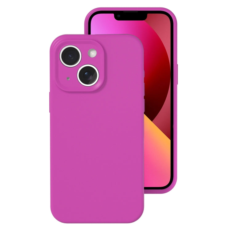 For iPhone 13 Precise Hole Liquid Silicone Jelly Color Full Coverage Phone Case