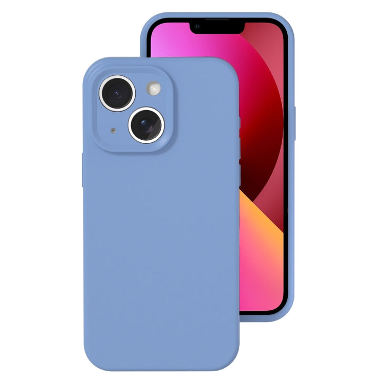 For iPhone 13 Precise Hole Liquid Silicone Jelly Color Full Coverage Phone Case