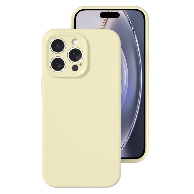 For iPhone 16 Pro Precise Hole Liquid Silicone Jelly Color Full Coverage Phone Case