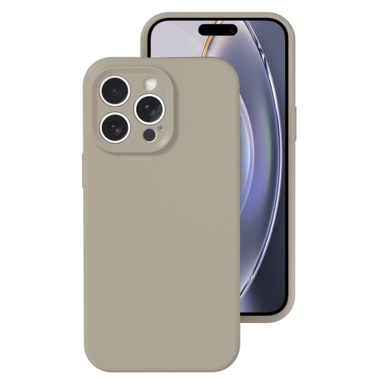 For iPhone 16 Pro Precise Hole Liquid Silicone Jelly Color Full Coverage Phone Case