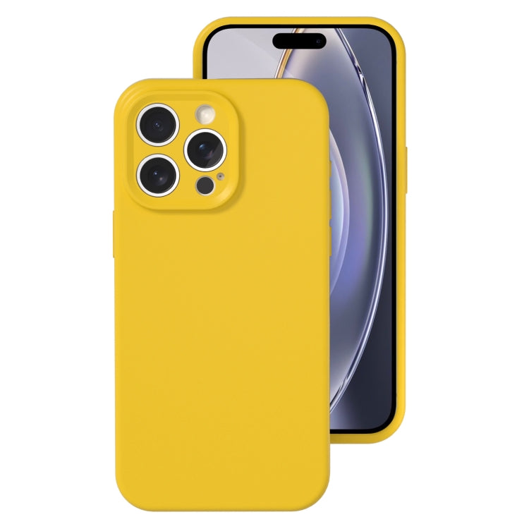 For iPhone 16 Pro Precise Hole Liquid Silicone Jelly Color Full Coverage Phone Case
