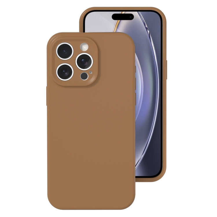 For iPhone 16 Pro Precise Hole Liquid Silicone Jelly Color Full Coverage Phone Case