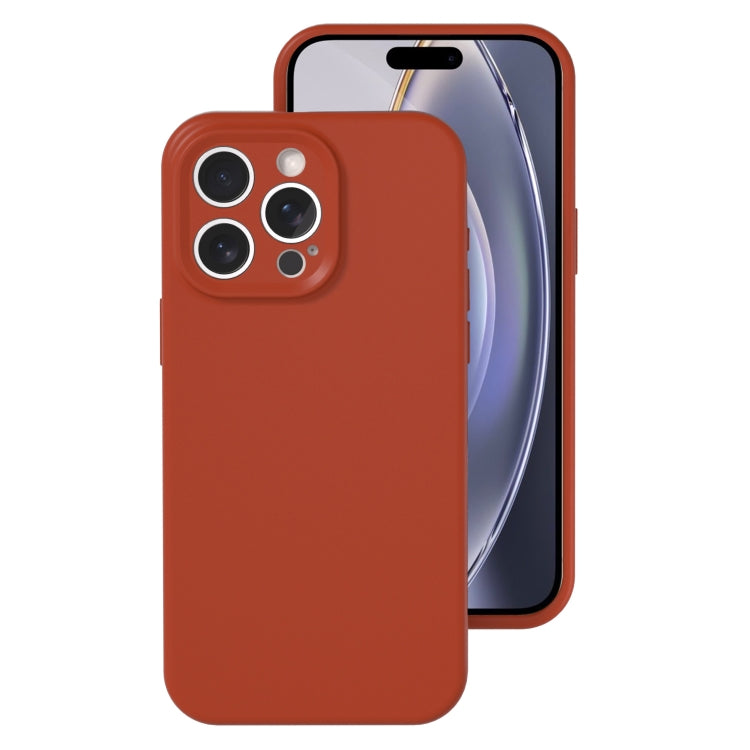 For iPhone 16 Pro Precise Hole Liquid Silicone Jelly Color Full Coverage Phone Case