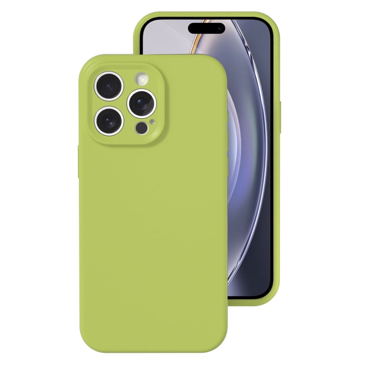 For iPhone 16 Pro Precise Hole Liquid Silicone Jelly Color Full Coverage Phone Case