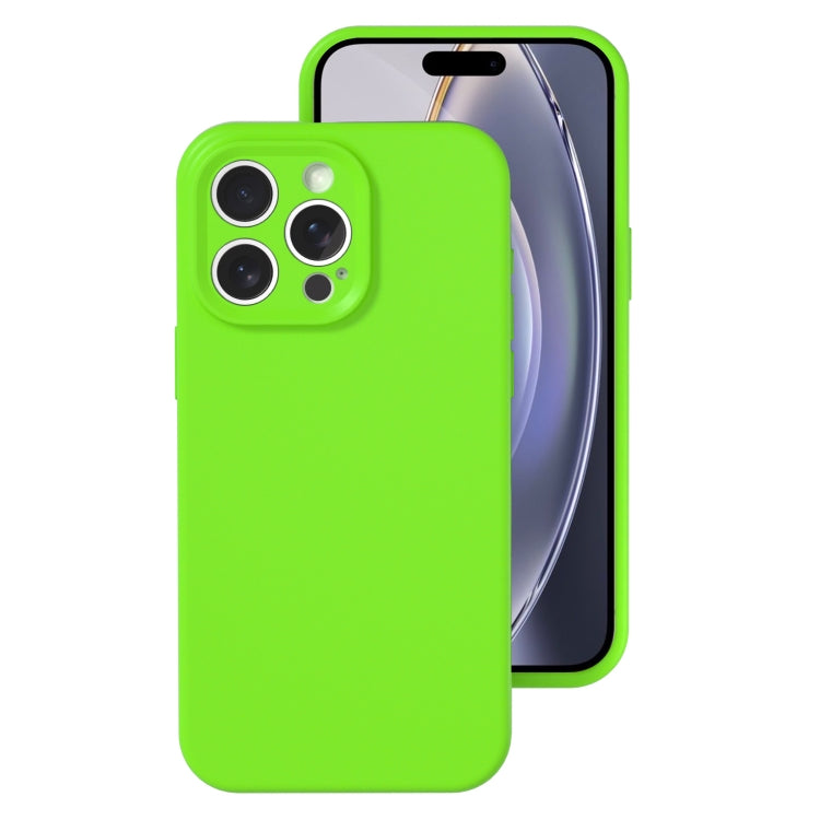 For iPhone 16 Pro Precise Hole Liquid Silicone Jelly Color Full Coverage Phone Case
