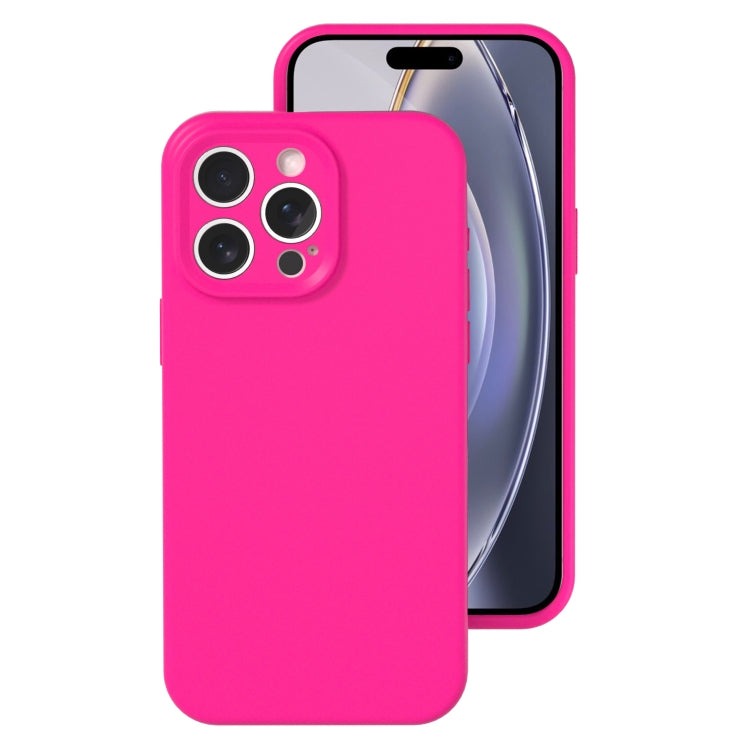 For iPhone 16 Pro Precise Hole Liquid Silicone Jelly Color Full Coverage Phone Case