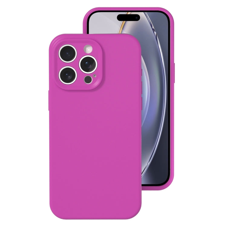 For iPhone 16 Pro Precise Hole Liquid Silicone Jelly Color Full Coverage Phone Case