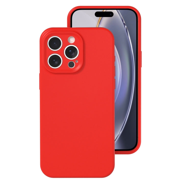 For iPhone 16 Pro Precise Hole Liquid Silicone Jelly Color Full Coverage Phone Case
