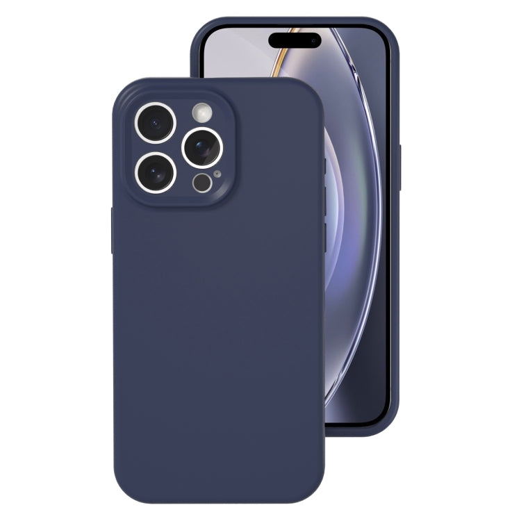 For iPhone 16 Pro Precise Hole Liquid Silicone Jelly Color Full Coverage Phone Case