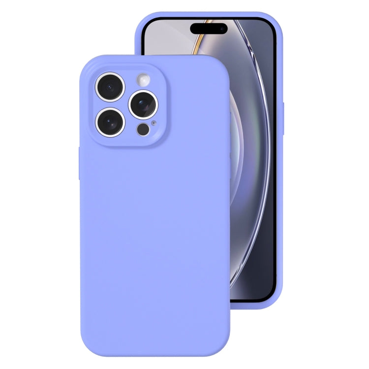 For iPhone 16 Pro Precise Hole Liquid Silicone Jelly Color Full Coverage Phone Case