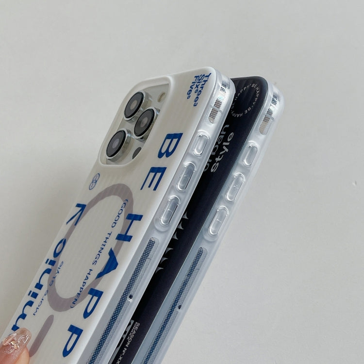 For iPhone 13 Pro Max Striped Skin Feel Magnetic Magsafe Phone Case