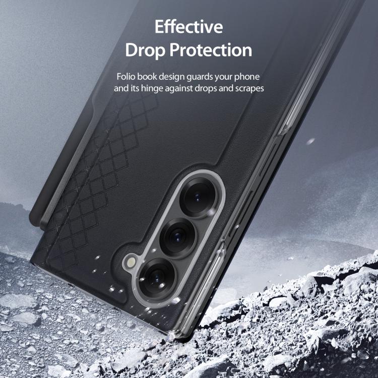 For Samsung Galaxy Z Fold7 5G DUX DUCIS Bril Series PU + TPU Phone Case with Pen Slot