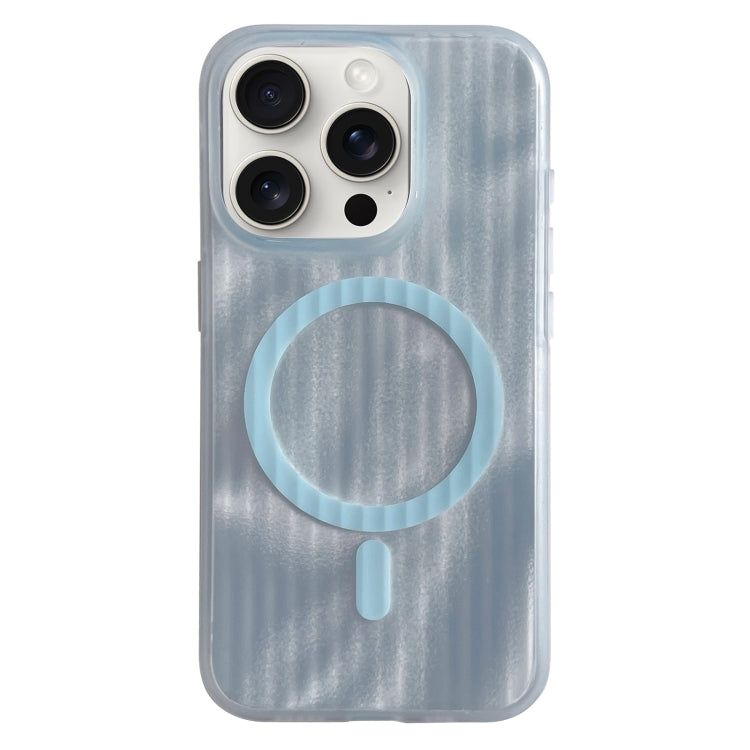 For iPhone 14 Pro Striped Skin Feel Magnetic Magsafe Phone Case