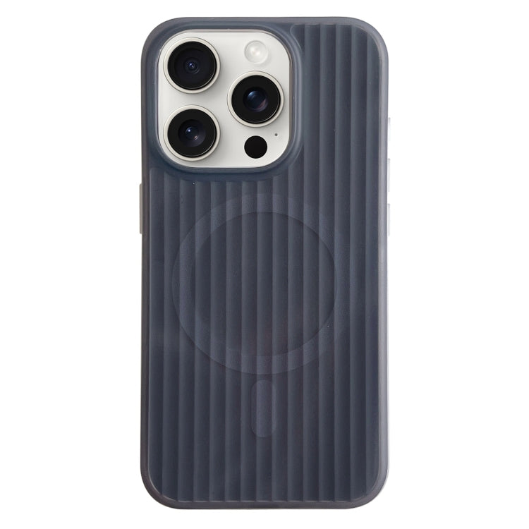 For iPhone 14 Pro Max Striped Skin Feel Magnetic Magsafe Phone Case