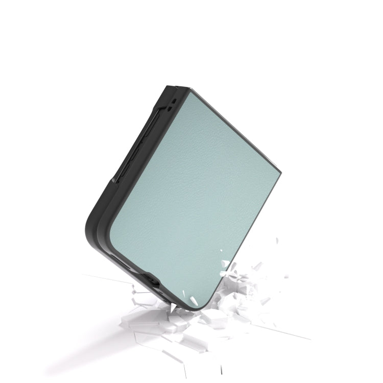 For Motorola Razr 50 Ultra PU Leather Black Frame Full Coverage Phone Case