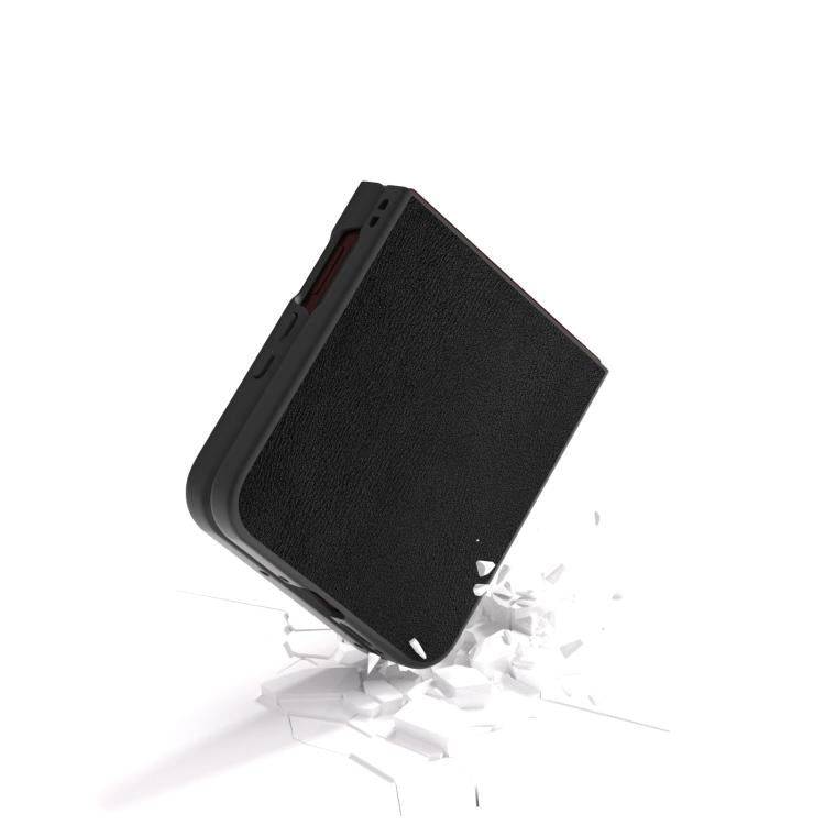 For Motorola Razr 60 Ultra PU Leather Black Frame Full Coverage Phone Case