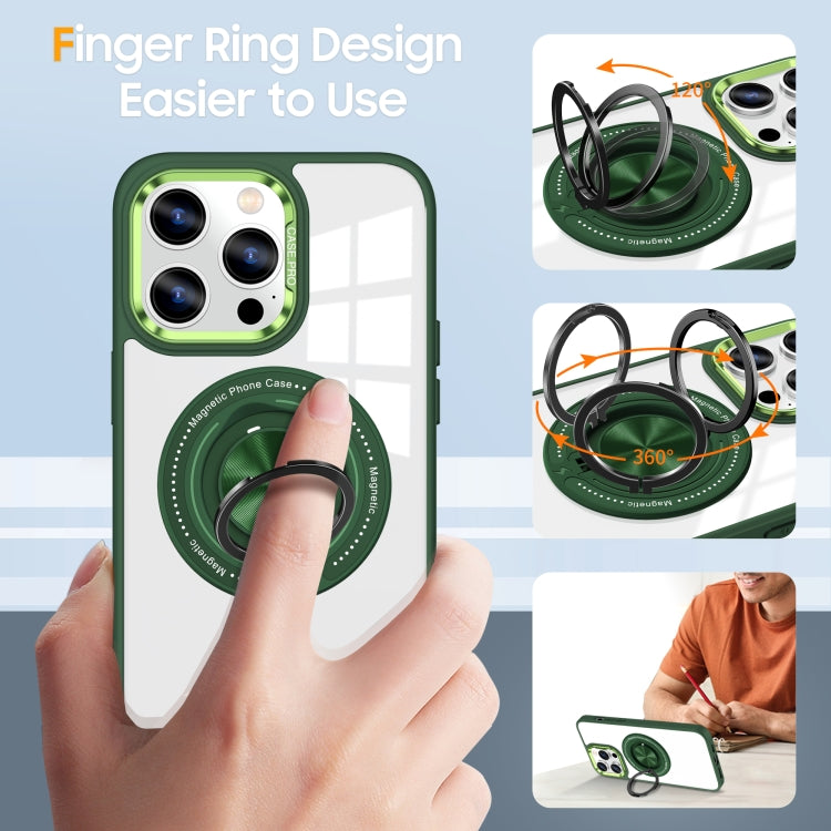 For iPhone 16 Pro Max Magnetic Rotating Ring Holder Phone Case
