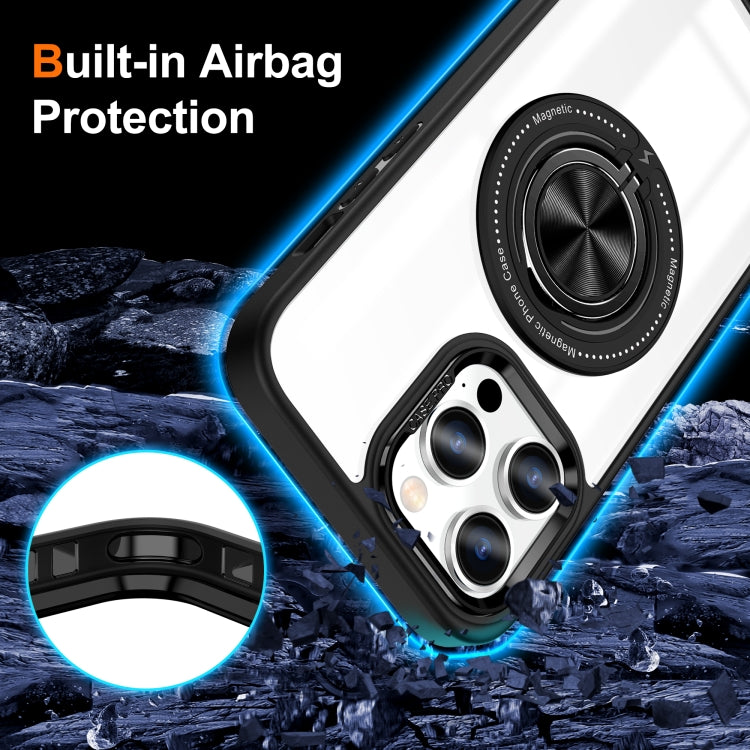For iPhone 16 Pro Magnetic Rotating Ring Holder Phone Case