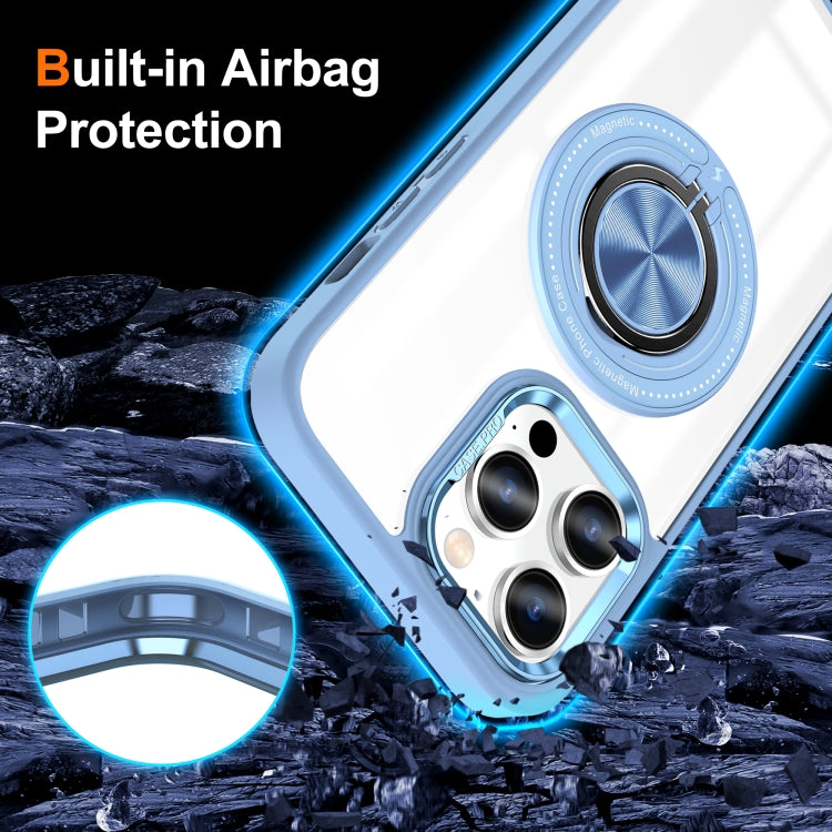 For iPhone 16 Pro Magnetic Rotating Ring Holder Phone Case