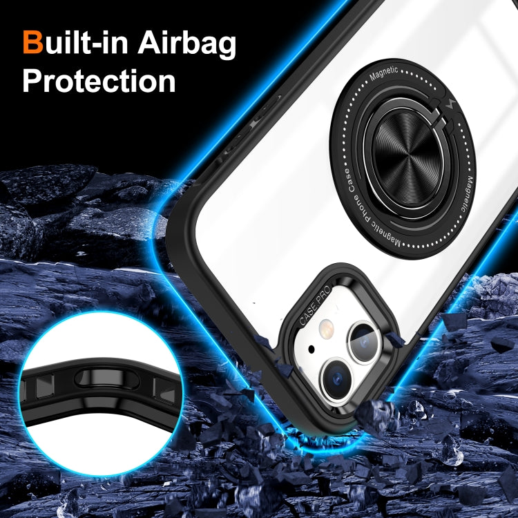 For iPhone 16 Plus Magnetic Rotating Ring Holder Phone Case