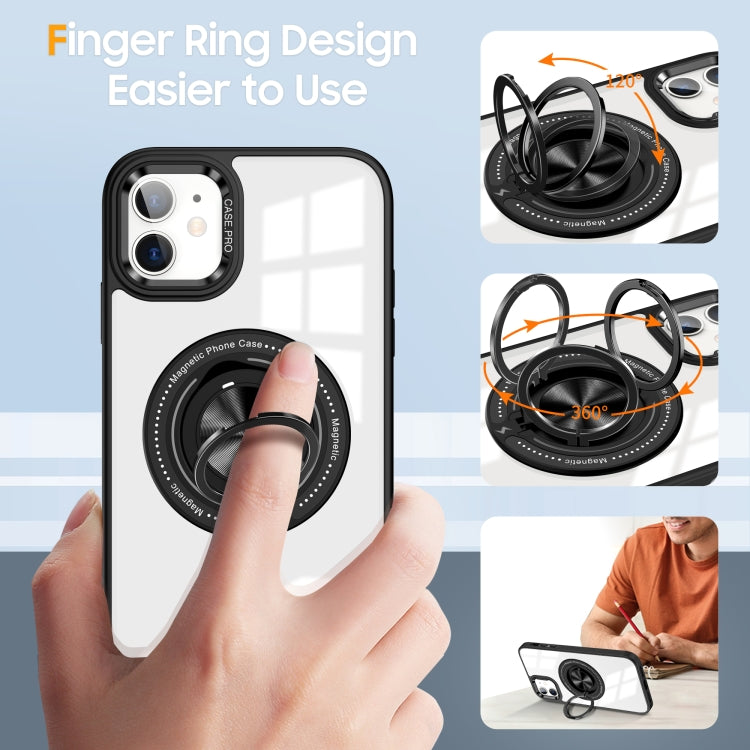 For iPhone 16 Plus Magnetic Rotating Ring Holder Phone Case