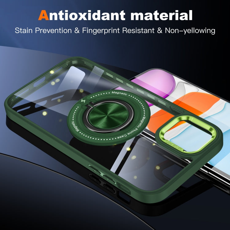 For iPhone 16 Plus Magnetic Rotating Ring Holder Phone Case