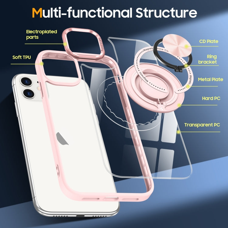 For iPhone 16 Magnetic Rotating Ring Holder Phone Case