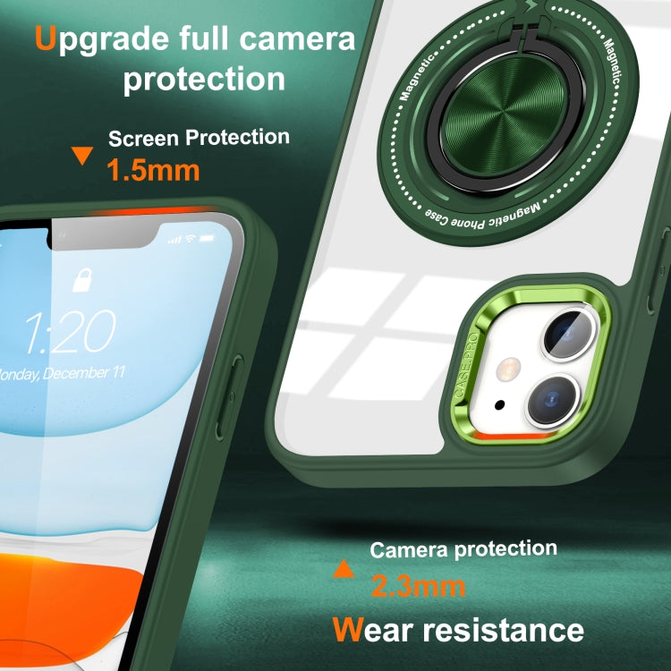 For iPhone 16 Magnetic Rotating Ring Holder Phone Case
