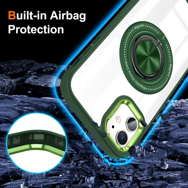 For iPhone 16 Magnetic Rotating Ring Holder Phone Case