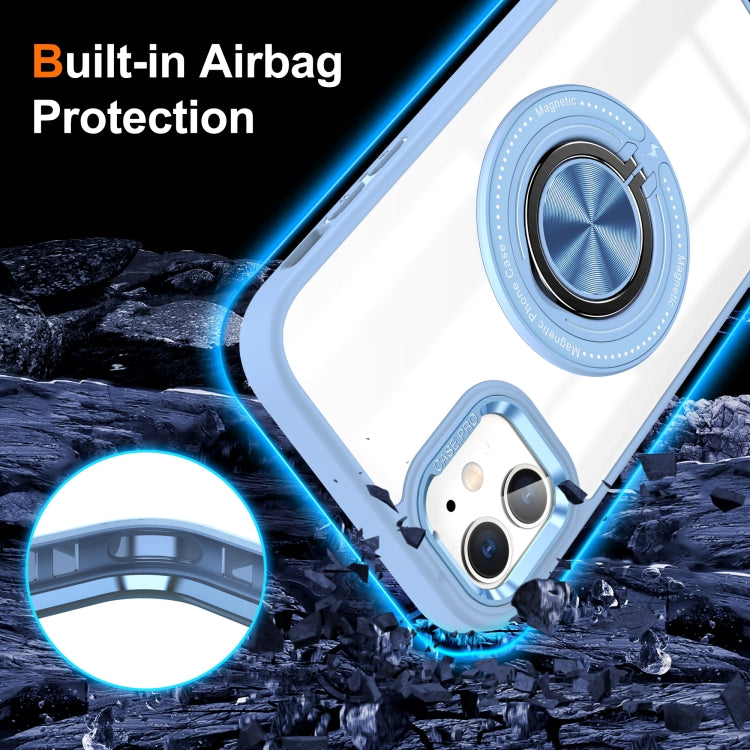 For iPhone 16 Magnetic Rotating Ring Holder Phone Case