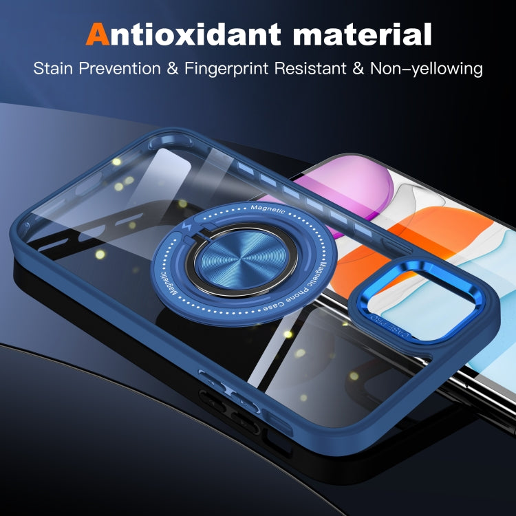 For iPhone 16 Magnetic Rotating Ring Holder Phone Case