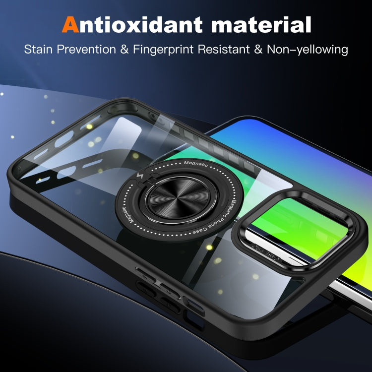For iPhone 15 Pro Max Magnetic Rotating Ring Holder Phone Case