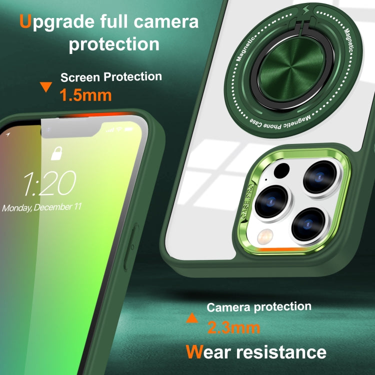 For iPhone 15 Pro Max Magnetic Rotating Ring Holder Phone Case