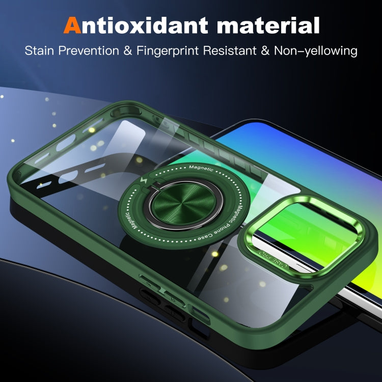 For iPhone 15 Pro Max Magnetic Rotating Ring Holder Phone Case