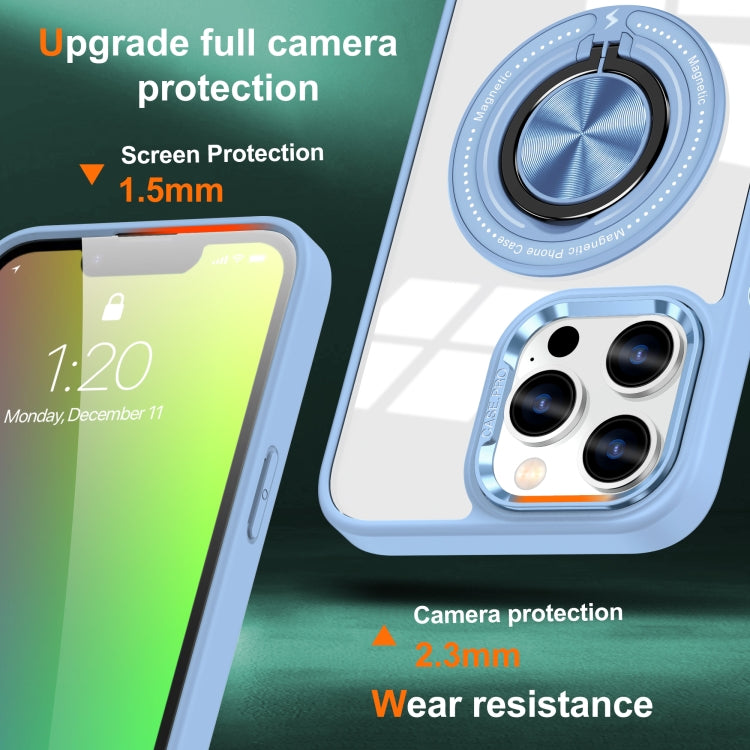 For iPhone 15 Pro Max Magnetic Rotating Ring Holder Phone Case