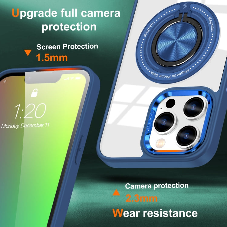 For iPhone 15 Pro Max Magnetic Rotating Ring Holder Phone Case