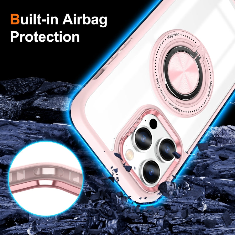 For iPhone 15 Pro Magnetic Rotating Ring Holder Phone Case