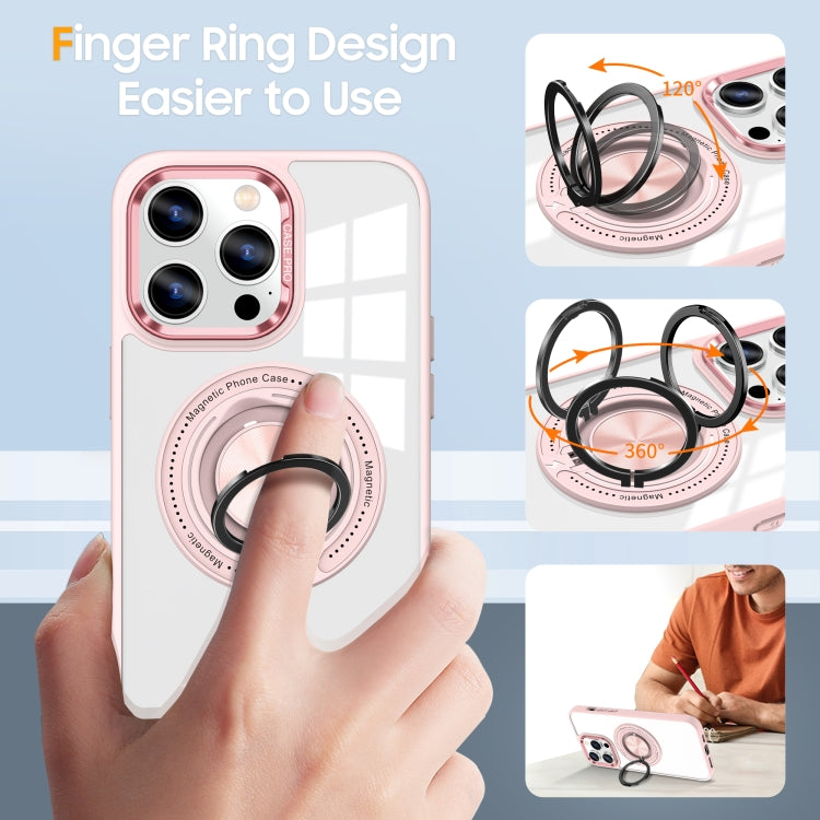 For iPhone 15 Pro Magnetic Rotating Ring Holder Phone Case