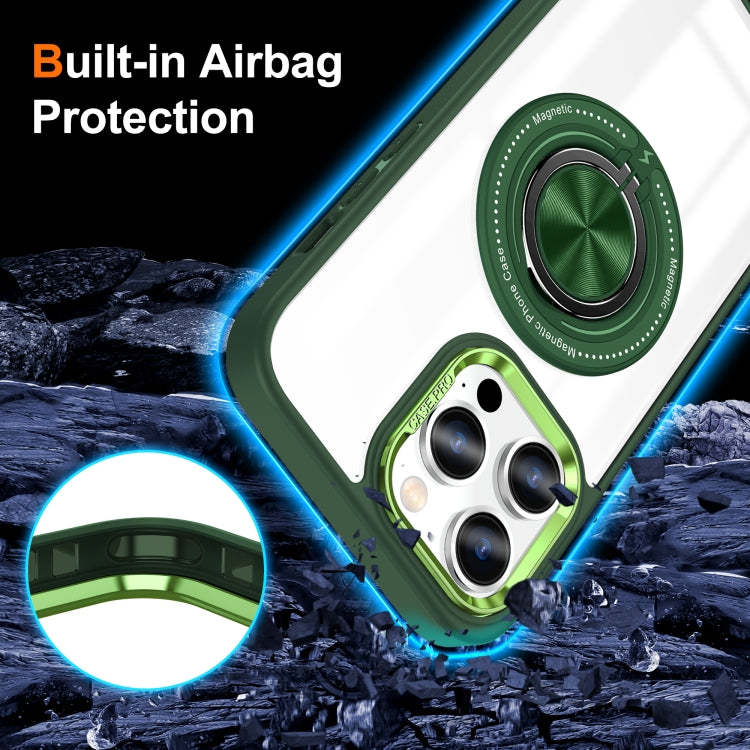 For iPhone 15 Pro Magnetic Rotating Ring Holder Phone Case