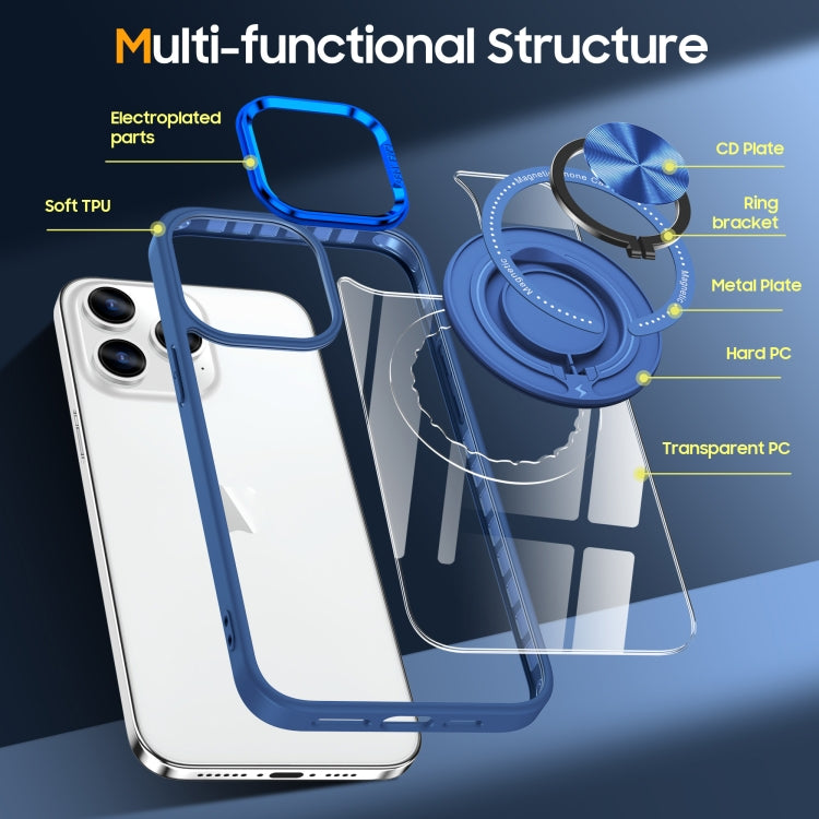For iPhone 15 Pro Magnetic Rotating Ring Holder Phone Case